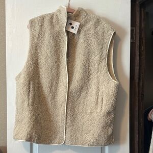 Cozy Casual Cream Sherpa Vest